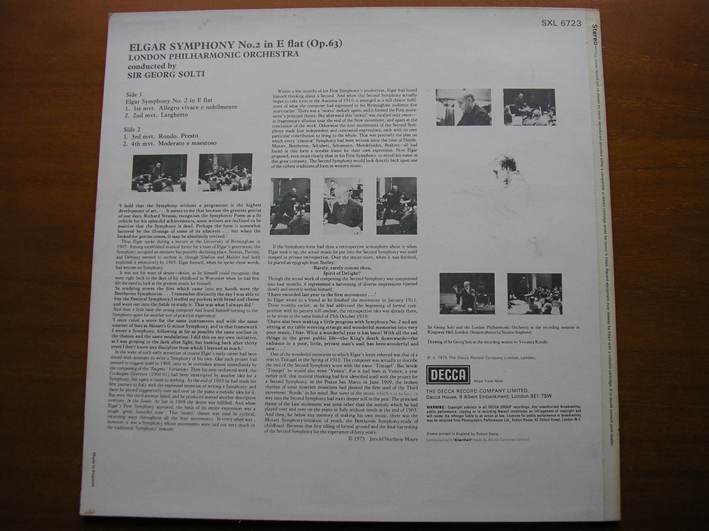 SXL 6723 ELGAR: SYMPHONY No. 2 SOLTI / LONDON PHILHARMONIC
