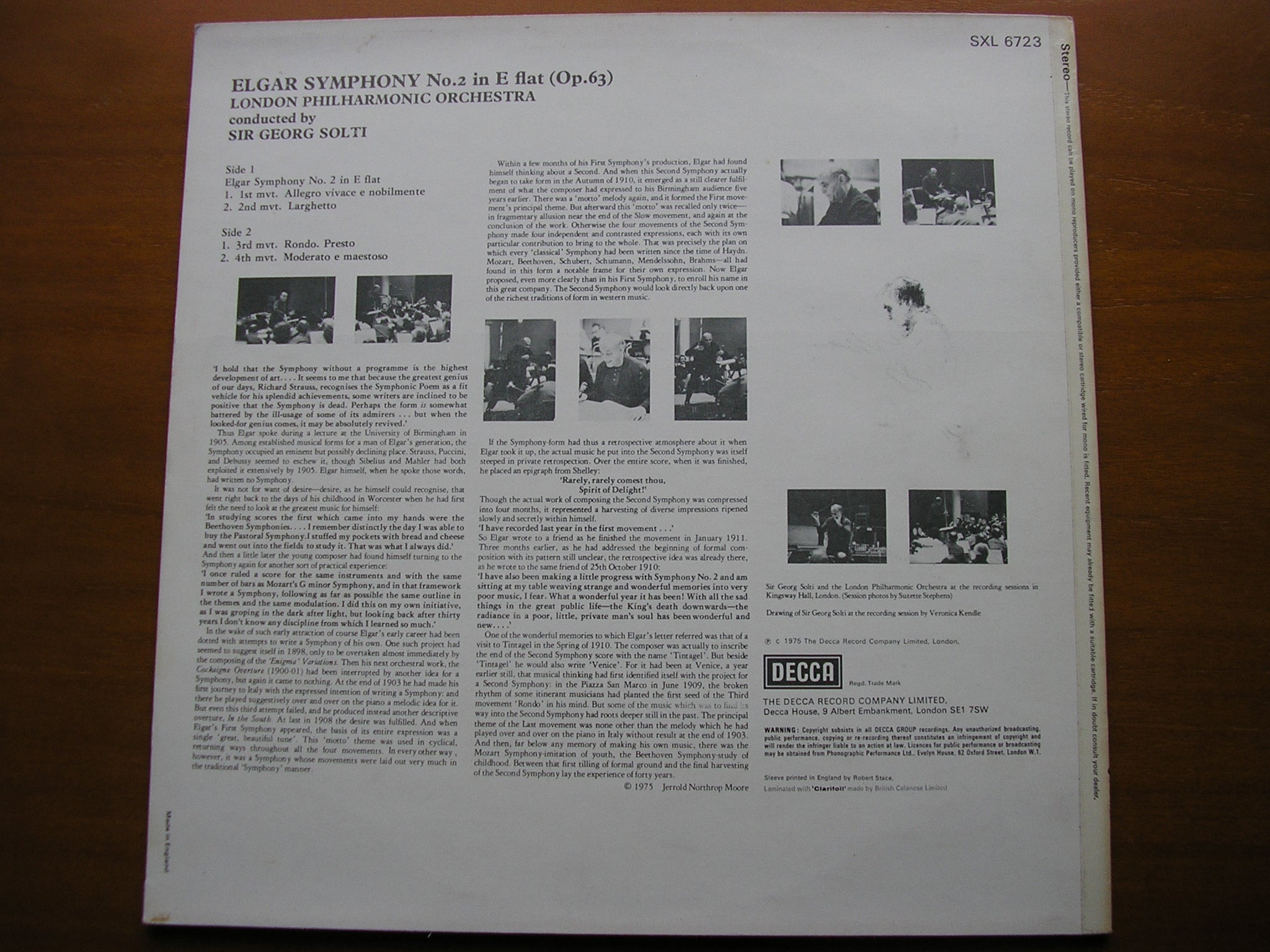 SXL 6723 ELGAR: SYMPHONY No. 2 SOLTI / LONDON PHILHARMONIC