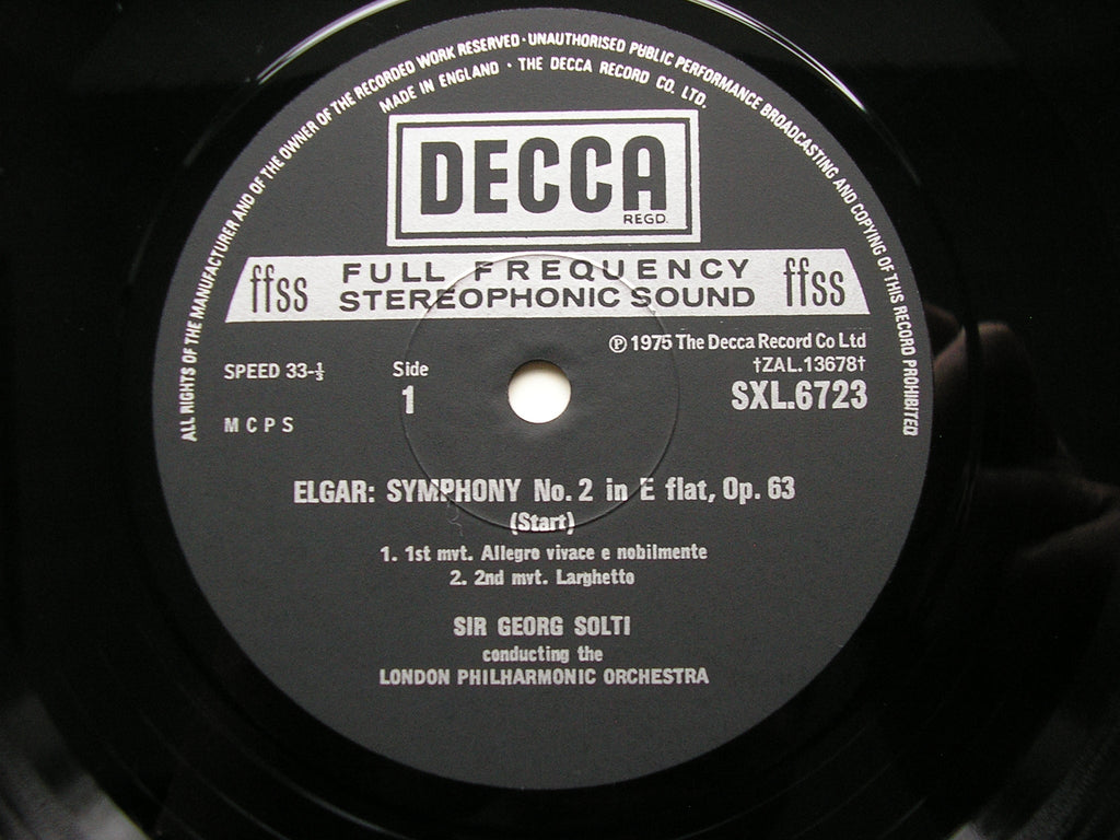 SXL 6723 ELGAR: SYMPHONY No. 2 SOLTI / LONDON PHILHARMONIC