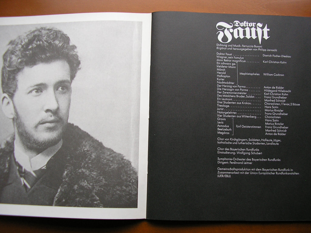 BUSONI: DOKTOR FAUST     FISCHER-DIESKAU / COCHRAN / HILLEBRECHT / DE RIDDER / BAVARIAN RADIO    3LP    2709 032