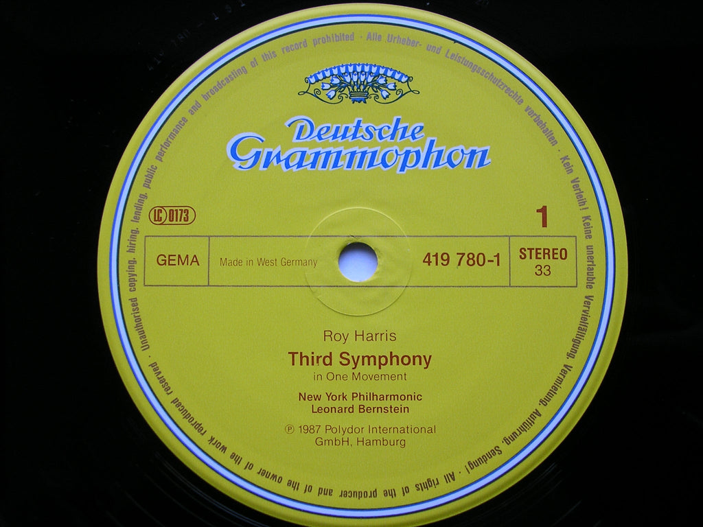 HARRIS: SYMPHONY No. 3 / SCHUMAN: SYMPHONY No. 3       BERNSTEIN / NEW YORK PHILHARMONIC     419 780