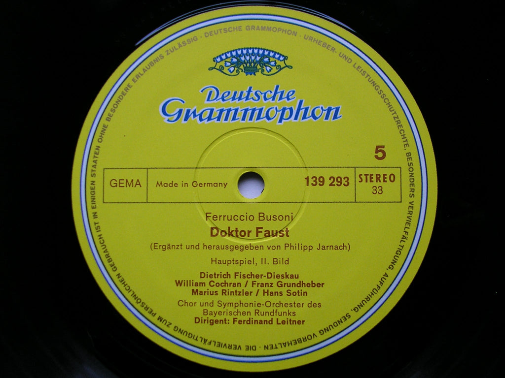 BUSONI: DOKTOR FAUST     FISCHER-DIESKAU / COCHRAN / HILLEBRECHT / DE RIDDER / BAVARIAN RADIO    3LP    2709 032
