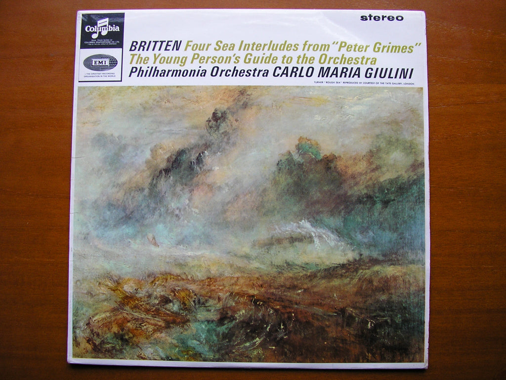 BRITTEN: YOUNG PERSON'S GUIDE TO THE ORCHESTRA / FOUR SEA INTERLUDES     GIULINI / PHILHARMONIA    SAX 2555