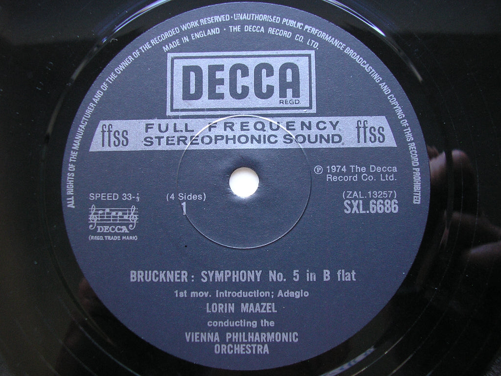SXL 6688 / 7 BRUCKNER: SYMPHONY No. 5 MAAZEL / VIENNA PHILHARMONIC 2LP
