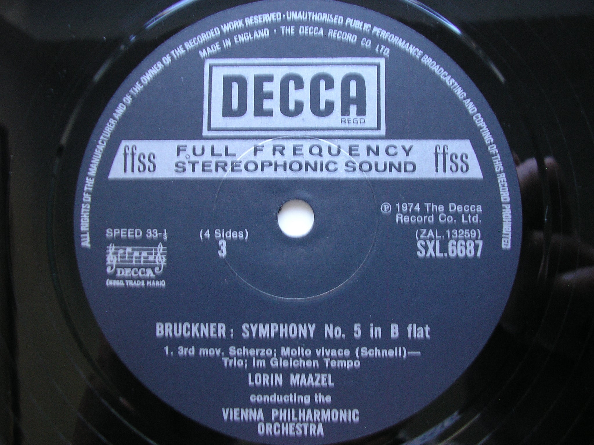 SXL 6688 / 7 BRUCKNER: SYMPHONY No. 5 MAAZEL / VIENNA PHILHARMONIC 2LP
