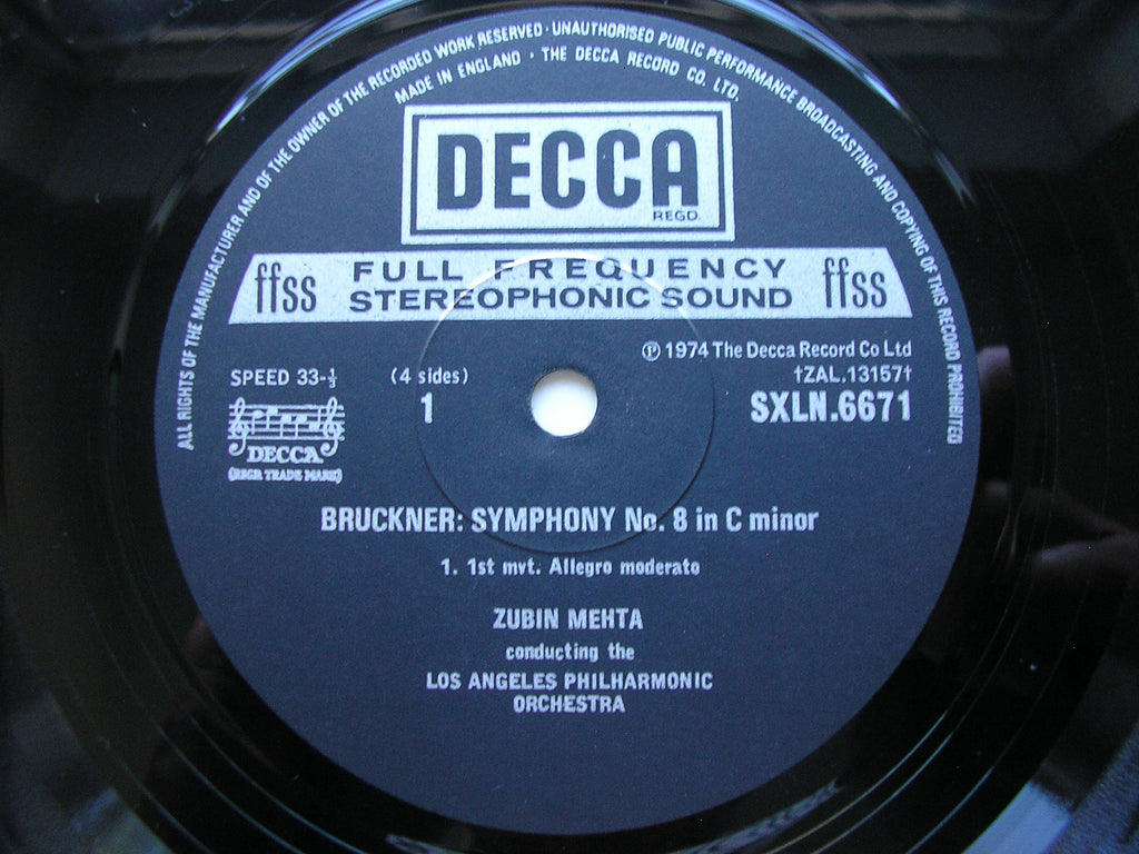 SXL 6671 / 2 BRUCKNER: SYMPHONY No. 8 MAAZEL / LOS ANGELES PHILHARMONIC 2LP