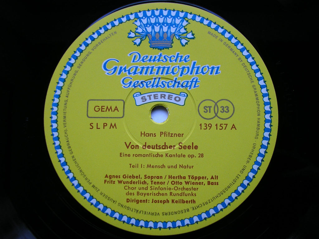 PFITZNER: CANTATA 'THE GERMAN SOUL'    SOLOISTS / BAVARIAN RADIO SYMPHONY / KEILBERTH     2LP      139 157/8