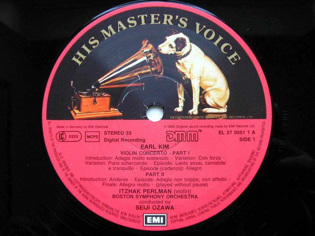 EARL KIM & ROBERT STARER: VIOLIN CONCERTOS     PERLMAN / BOSTON SYMPHONY / SEIJI OZAWA     27 0051
