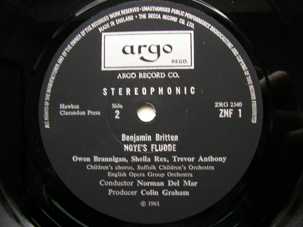 BRITTEN: NOYE'S FLUDDE     SOLOISTS / ENGLISH CHAMBER ORCHESTRA / DEL MAR    ZNF 1
