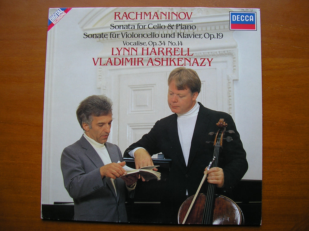 RACHMANINOV: CELLO SONATA / VOCALISE     HARRELL / AHKENAZY      414 340