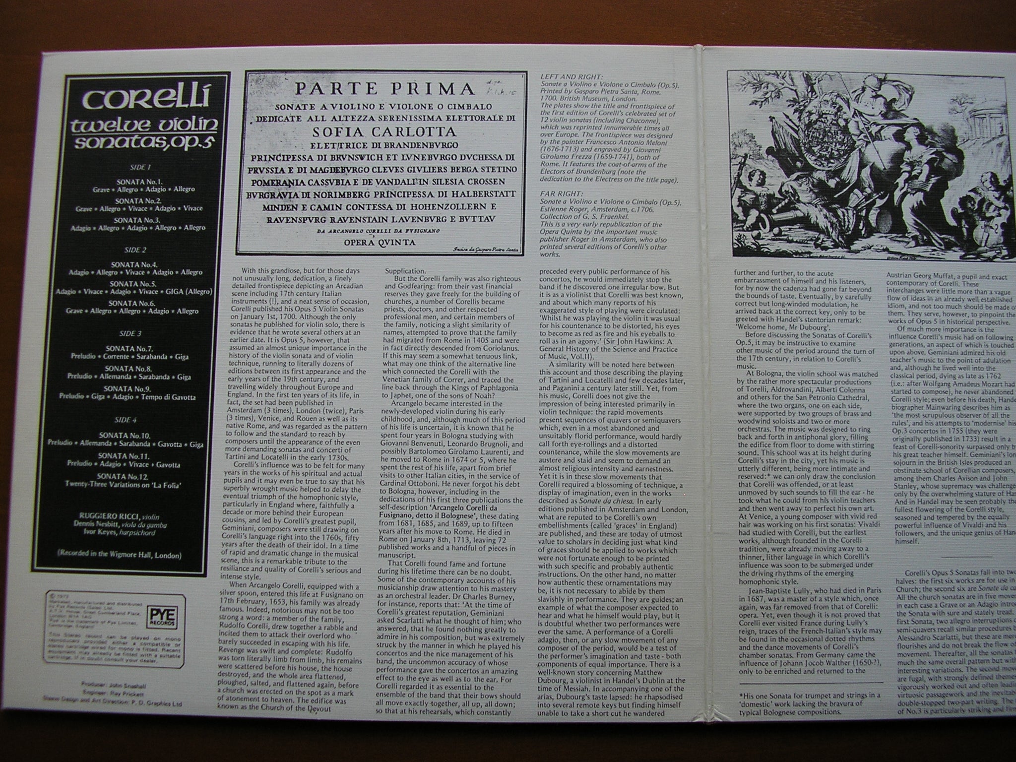 CORELLI:  TWELVE VIOLIN SONATAS Op. 5    RICCI / NESBITT / KEYES    2 LP    TPLS 13058