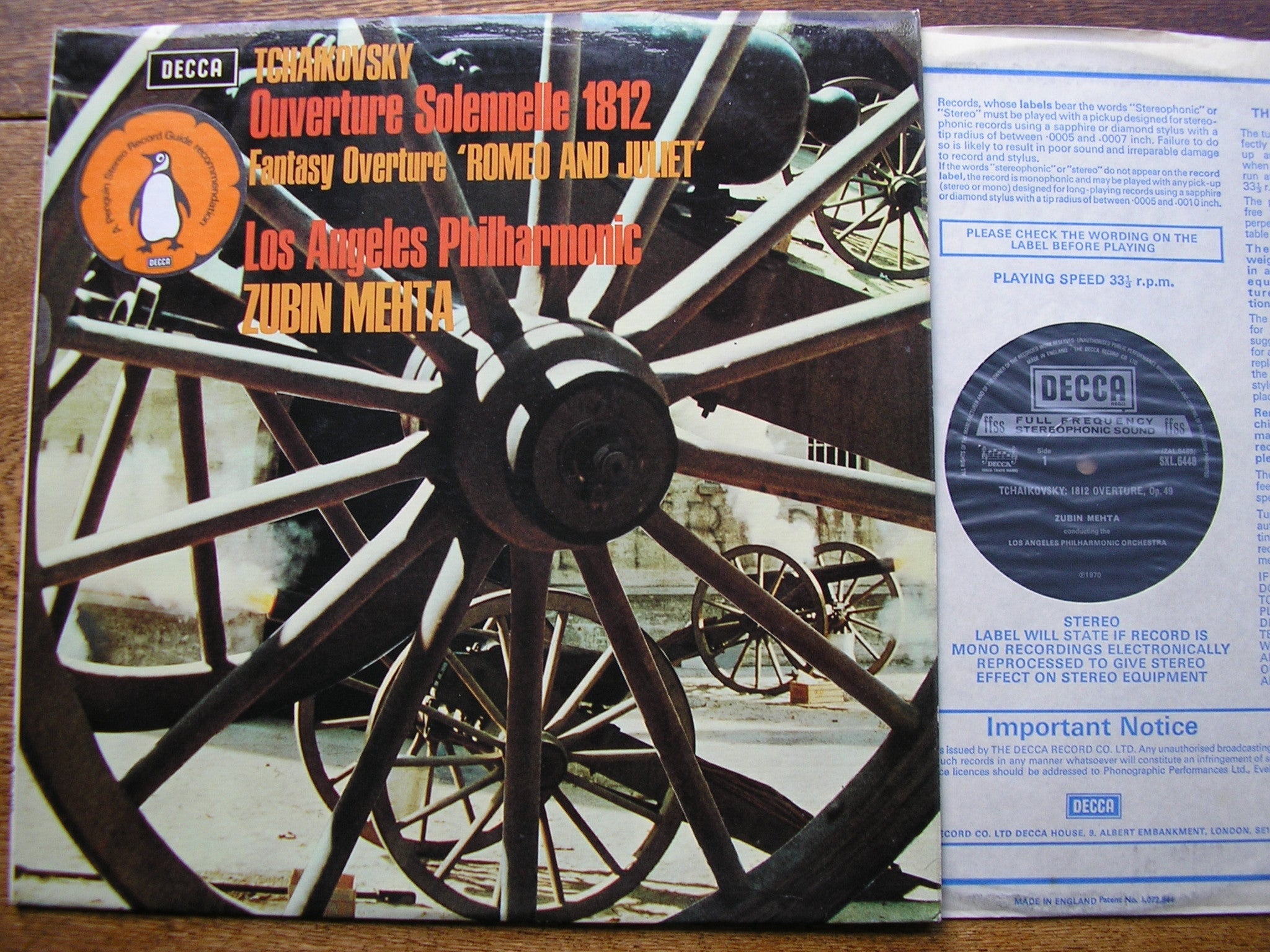 TCHAIKOVSKY: 1812 OVERTURE / ROMEO & JULIET MEHTA / LOS ANGELES PHILHARMONIC