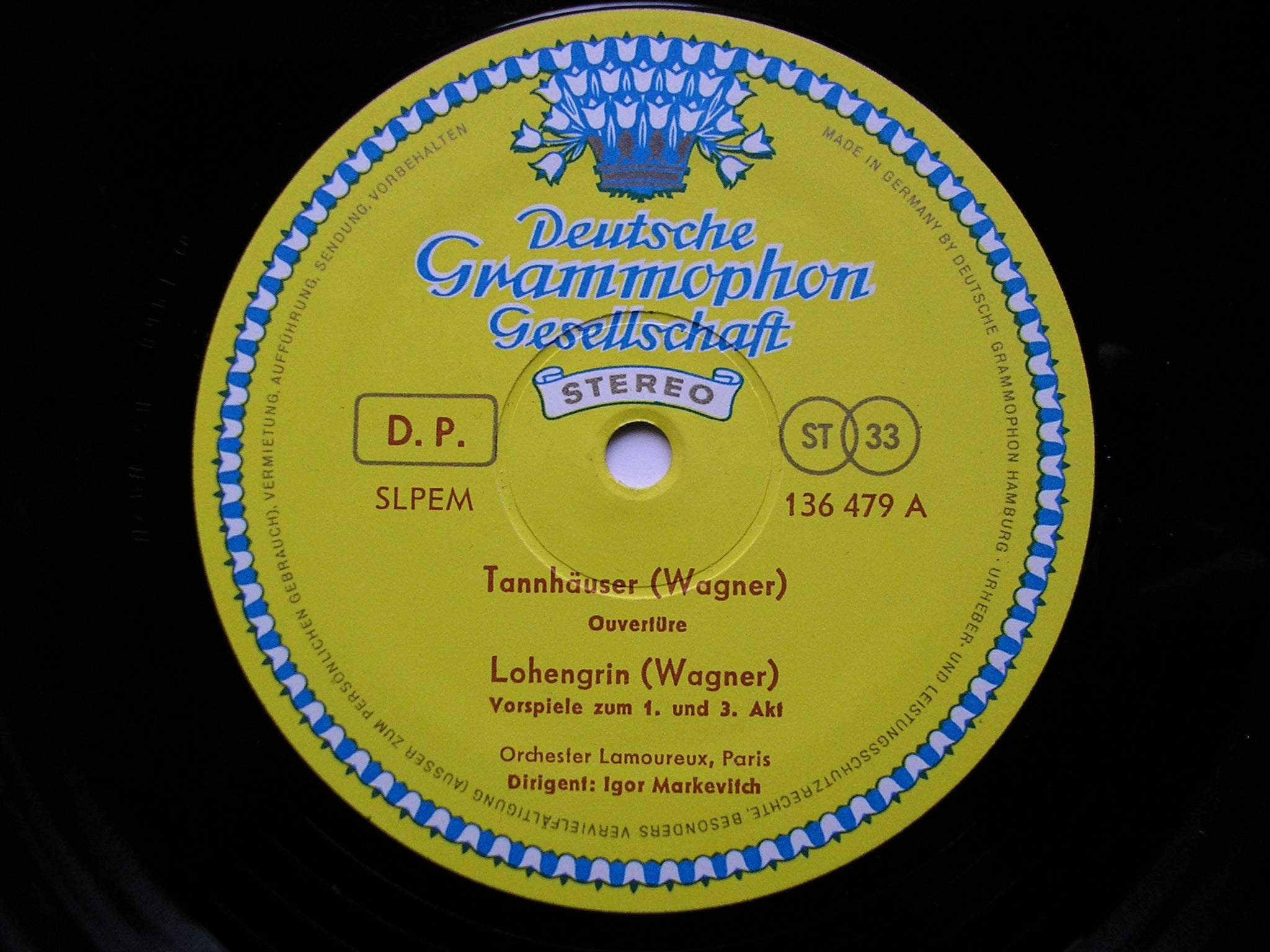WAGNER: ORCHESTRAL MUSIC from Parsifal / Tannhauser / Lohengrin     MARKEVITCH / LAMOUREUX & JOCHUM / BAVARIAN RADIO SYMPHONY     136 479