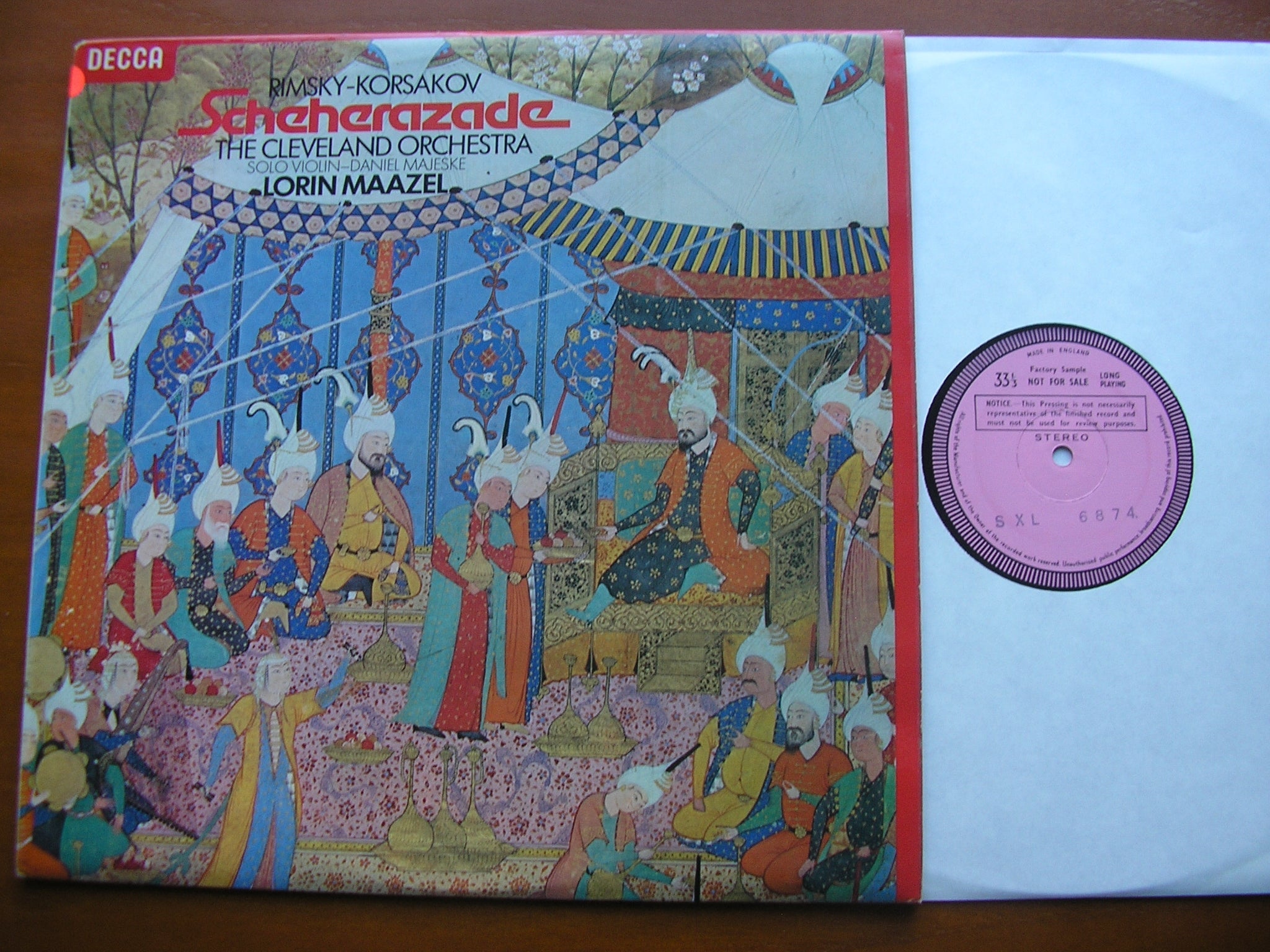 SXL 6874 RIMSKY-KORSAKOV: SCHEHERAZADE MAAZEL / CLEVELAND ORCHESTRA TEST PRESSING
