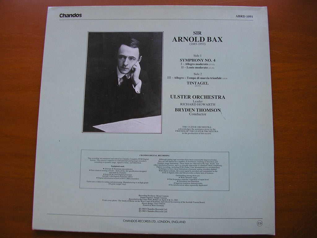 BAX: SYMPHONY No. 4 / TINTAGEL       THOMSON / ULSTER ORCHESTRA      ABRD 1091