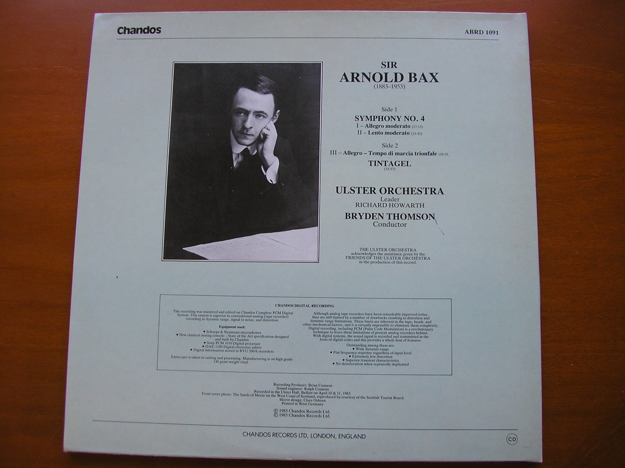 BAX: SYMPHONY No. 4 / TINTAGEL       THOMSON / ULSTER ORCHESTRA      ABRD 1091