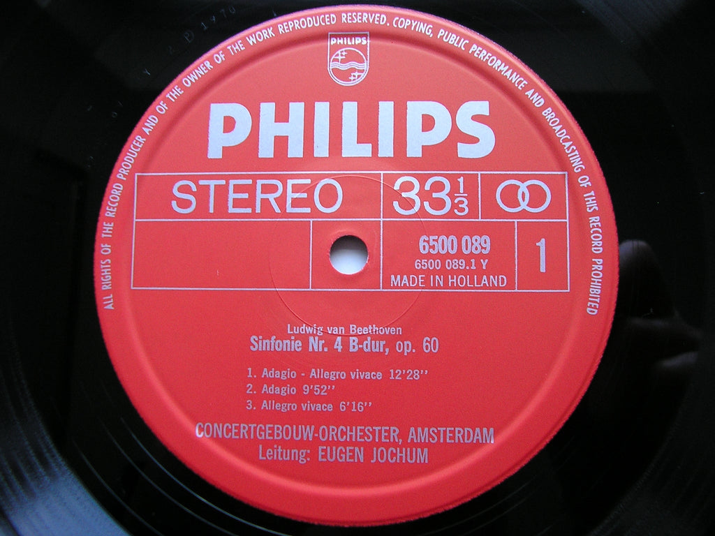 BEETHOVEN: THE NINE SYMPHONIES / FOUR OVERTURES    JOCHUM / CONCERTGEBOUW ORCHESTRA AMSTERDAM   9 LP