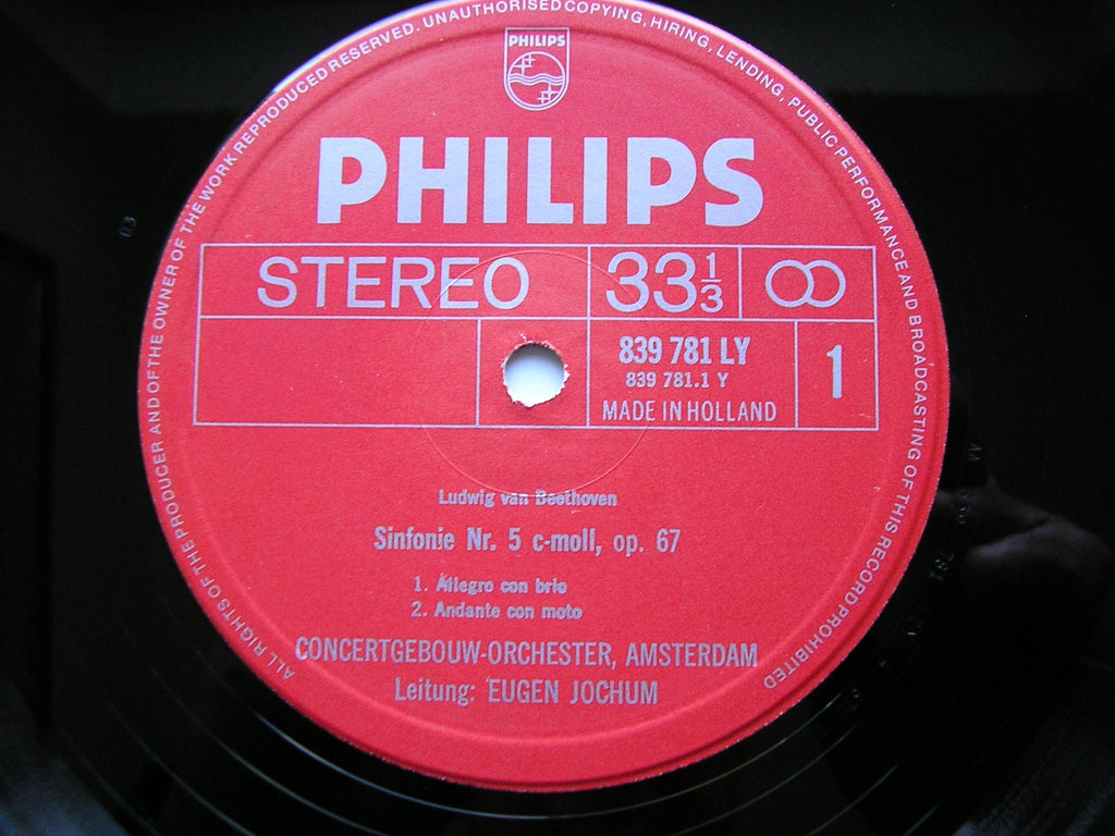 BEETHOVEN: THE NINE SYMPHONIES / FOUR OVERTURES    JOCHUM / CONCERTGEBOUW ORCHESTRA AMSTERDAM   9 LP