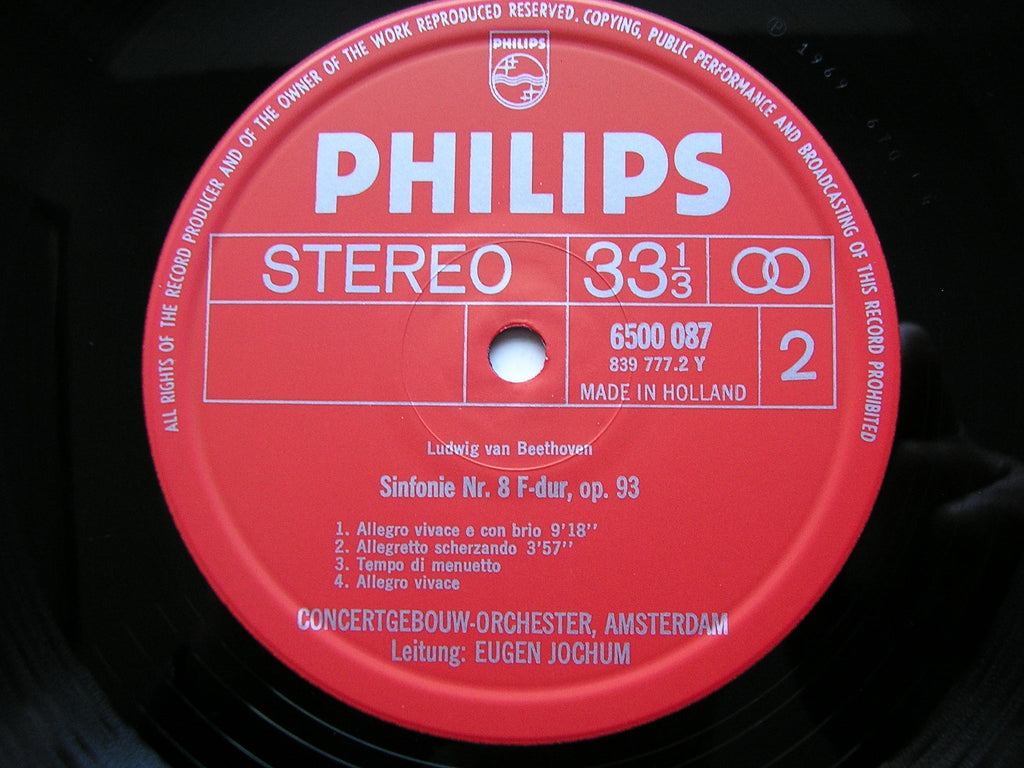 BEETHOVEN: THE NINE SYMPHONIES / FOUR OVERTURES    JOCHUM / CONCERTGEBOUW ORCHESTRA AMSTERDAM   9 LP