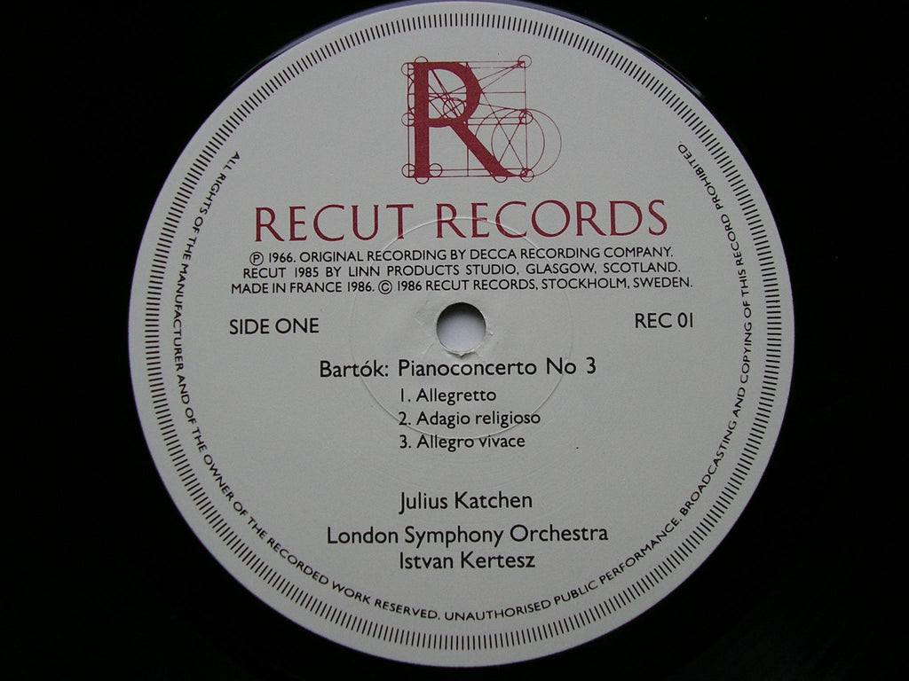 BARTOK: PIANO CONCERTO No. 3 / RAVEL: PIANO CONCERTO in G       KATCHEN / LONDON SYMPHONY / KERTESZ      REC 01