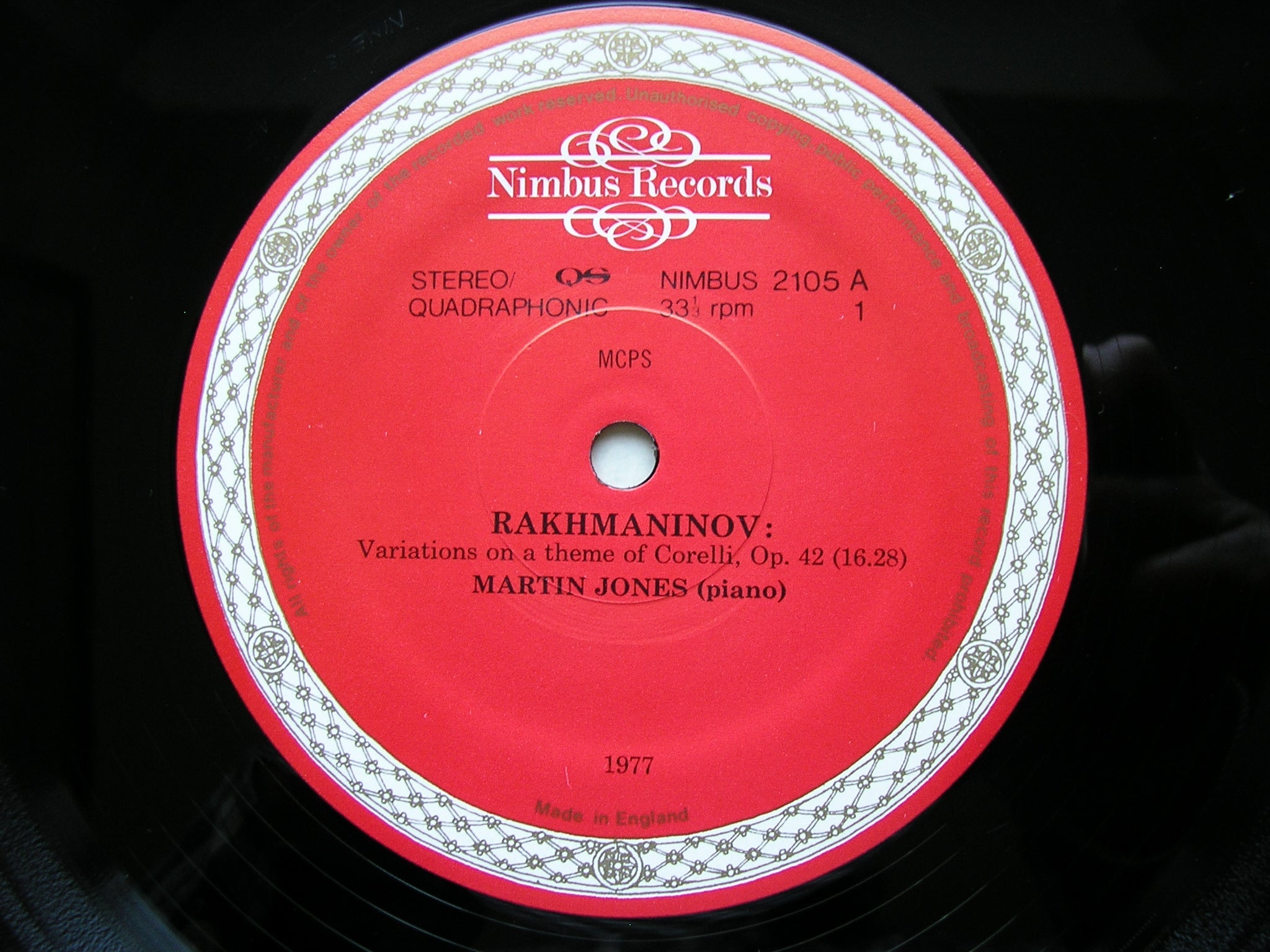 RACHMANINOV: CORELLI VARIATIONS / SIX MOMENTS MUSICAUX Op. 16     MARTIN JONES      NIMBUS 2105