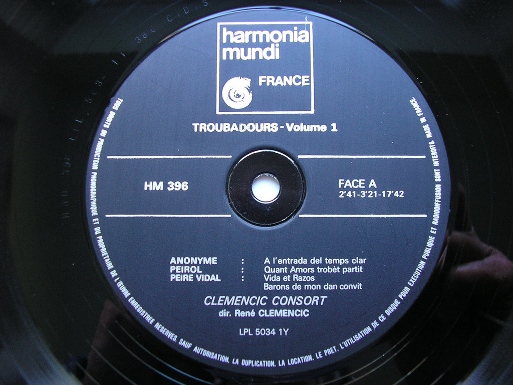 TROUBADORS: SONGS OF THE 12th CENTURY      CLEMENCIC CONSORT / CLEMENCIC    3LP    HM 396-8