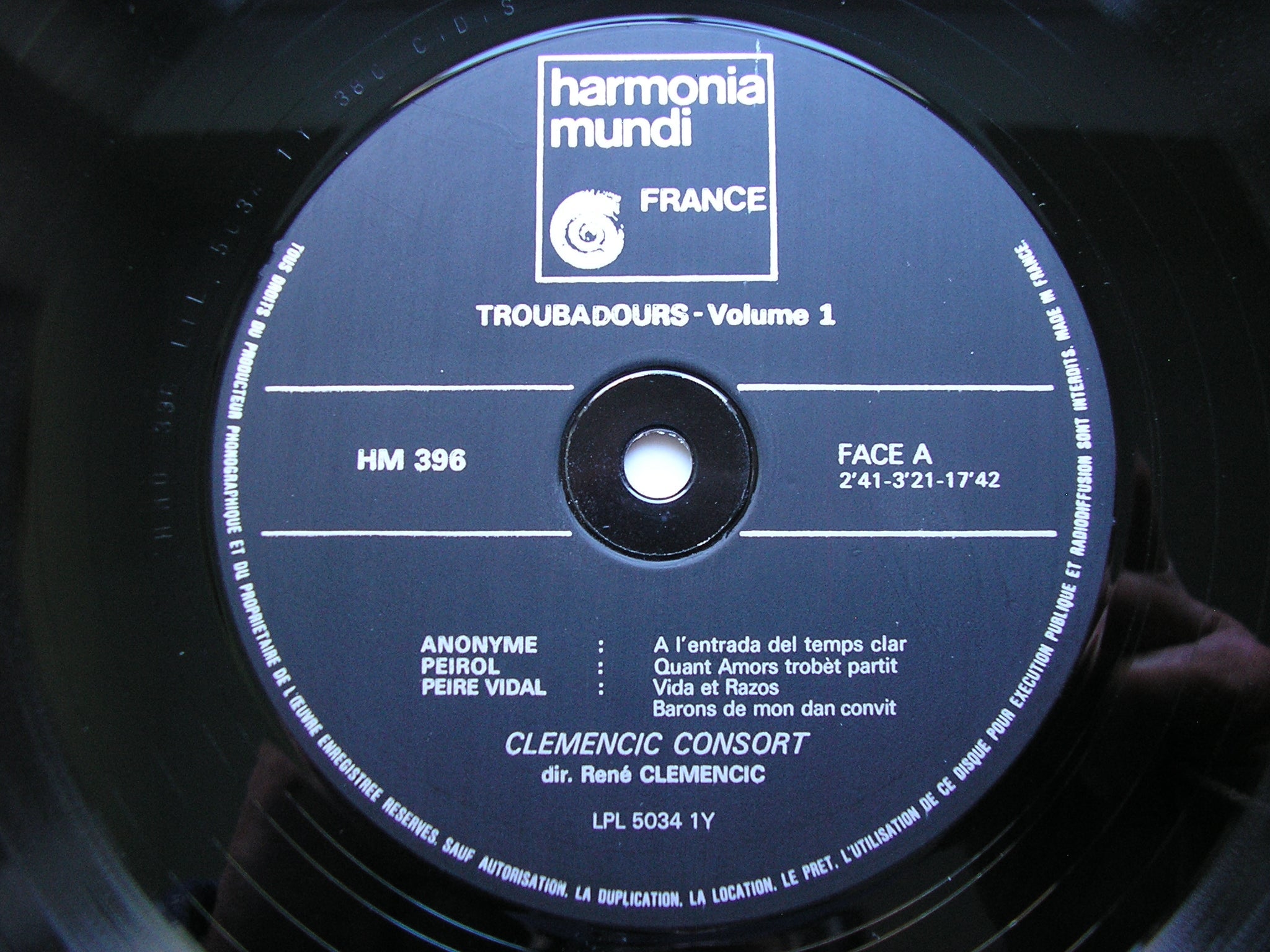 TROUBADORS: SONGS OF THE 12th CENTURY      CLEMENCIC CONSORT / CLEMENCIC    3LP    HM 396-8