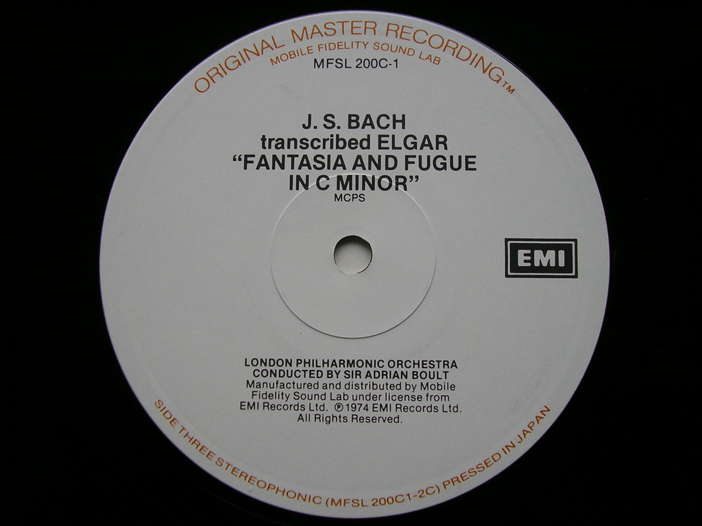 ELGAR: FALSTAFF / THE SANGUINE FAN / FANTASIA & FUGUE     SIR ADRIAN BOULT / LONDON PHILHARMONIC     MFSL 2-501