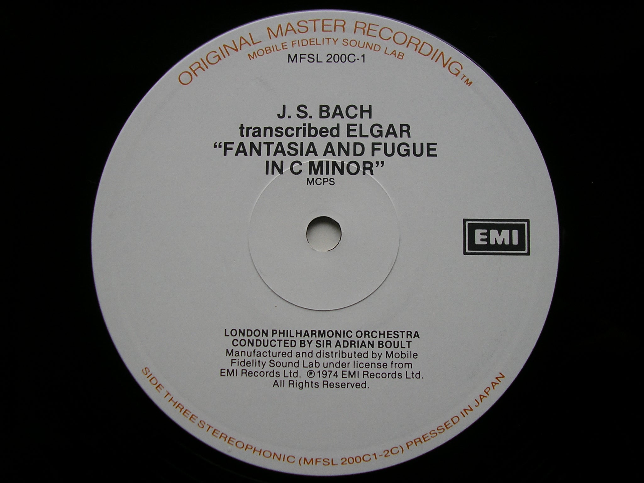 ELGAR: FALSTAFF / THE SANGUINE FAN / FANTASIA & FUGUE     SIR ADRIAN BOULT / LONDON PHILHARMONIC     MFSL 2-501