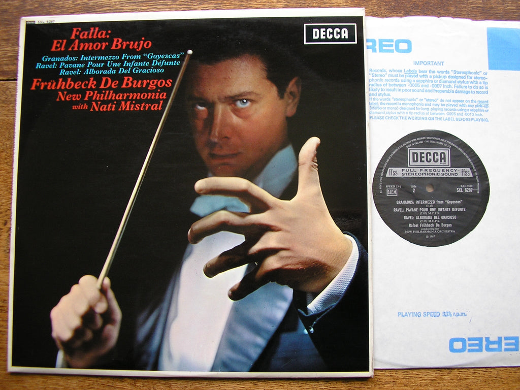 SXL 6287 FALLA: EL AMOR BRUJO / RAVEL: PAVANE / ALBORADA DE BURGOS / NEW PHILHARMONIA