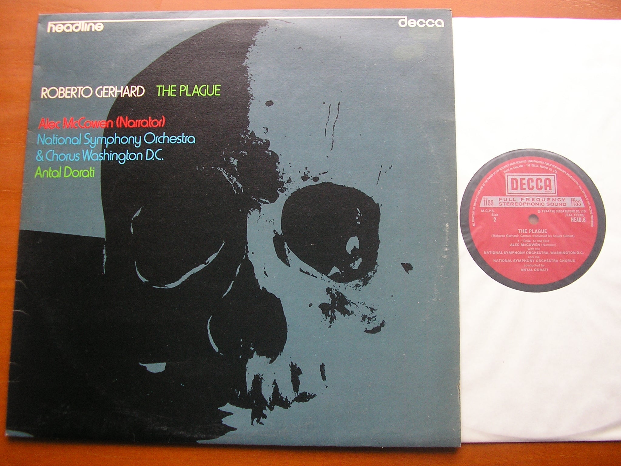 GERHARD: THE PLAGUE ALEC McCOWEN / NSOWDC / ANTAL DORATI DECCA HEADLINE HEAD 6
