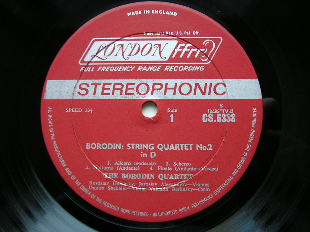 BORODIN: STRING QUARTET No. 2 / SHOSTAKOVICH: STRING QUARTET No. 8   BORODIN QUARTET   CS 6338