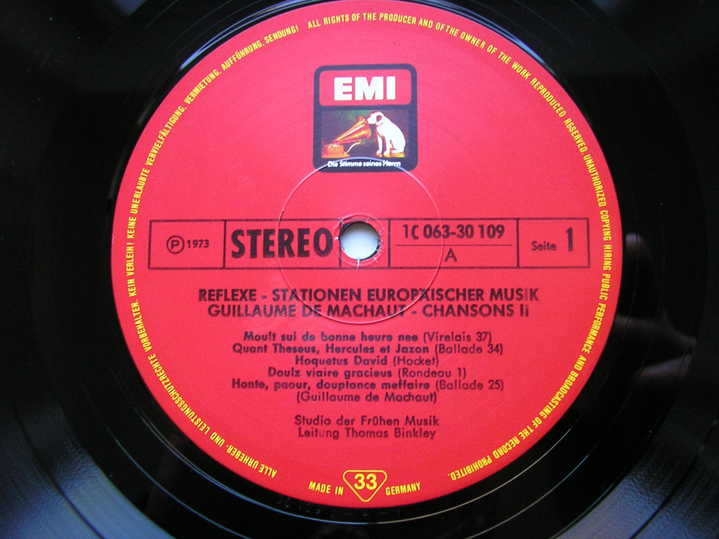 GUILLAUME DE MACHAUT  CHANSONS 2        STUDIO OF EARLY MUSIC / BINKLEY    063-30 109