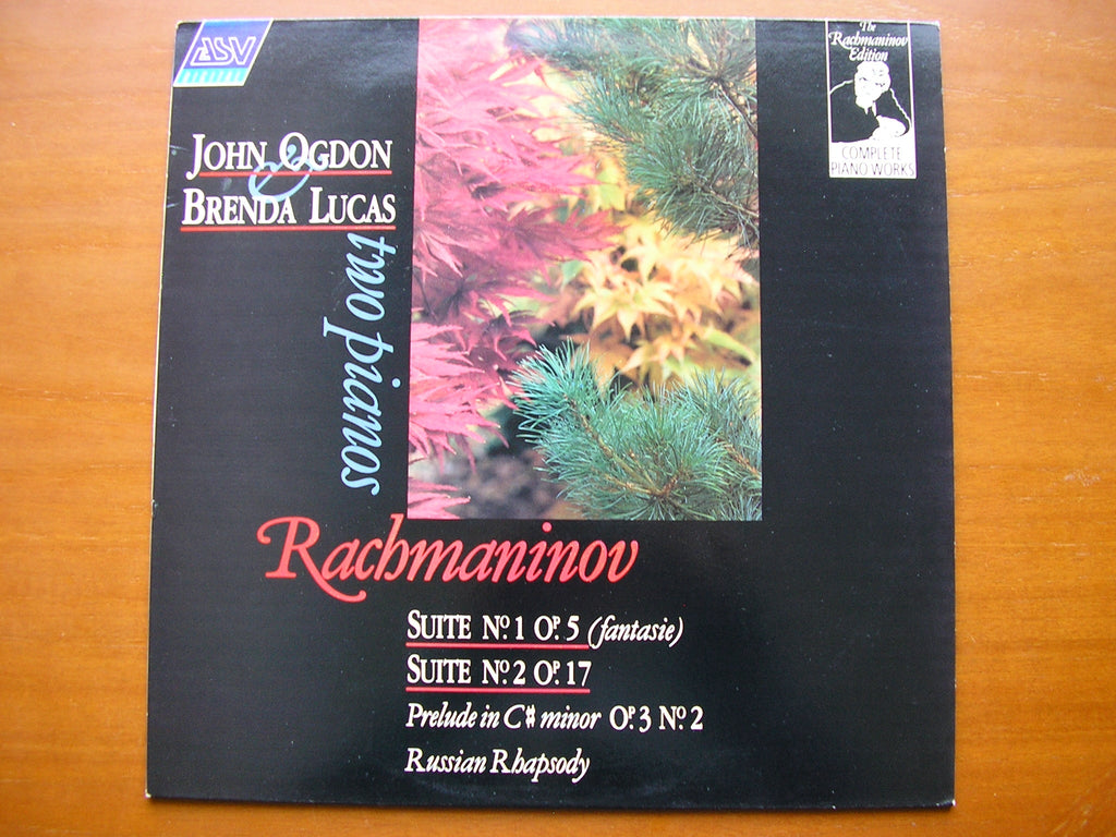 RACHMANINOV: SUITES Nos. 1 & 2  FOR TWO PIANOS / PRELUDE / RUSSIAN RHAPSODY     OGDON / LUCAS      DCA 636