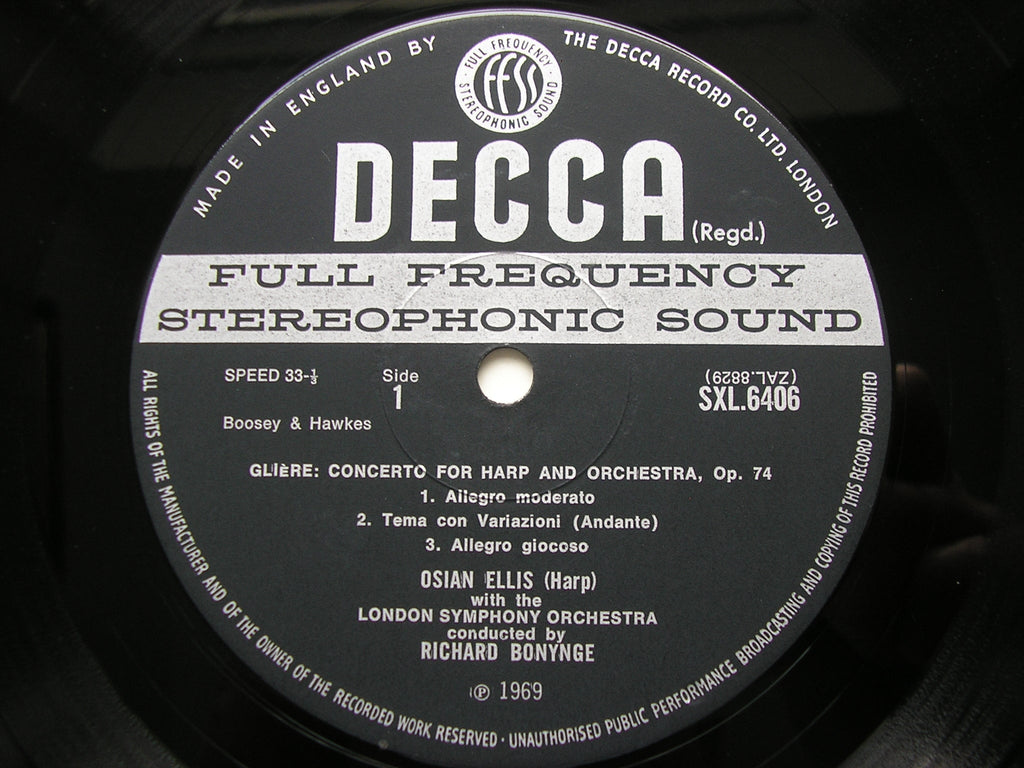 SXL 6406 RUSSIAN RARITIES: GLIERE / STRAVINSKY / CUI / GRETCHANINOV SUTHERLAND / ELLIS / LONDON SYMPHONY / BONYNGE