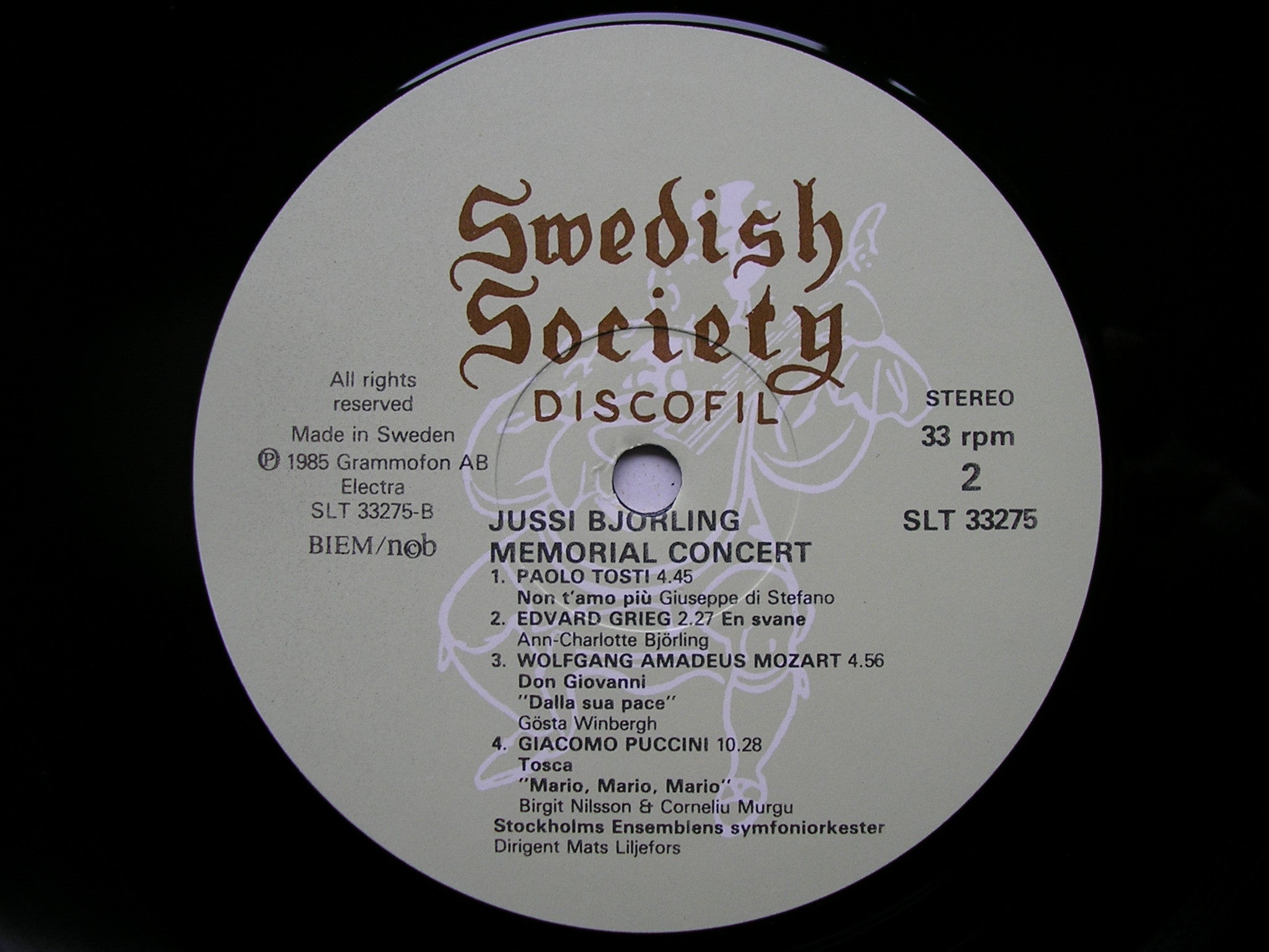 JUSSI BJORLING MEMORIAL CONCERT   NILSSON / DI STEFANO / GEDDA / MERRILL / FISICHELLA /  McCRACKEN    SLT 33275 / 6