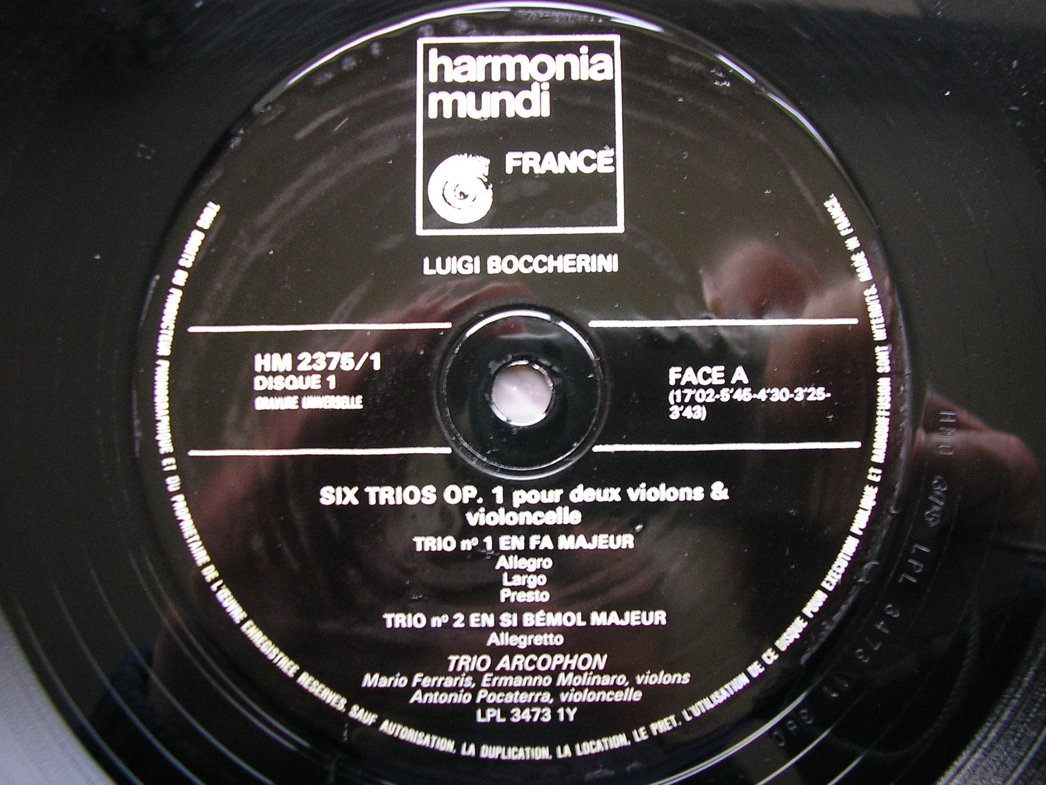 BOCCHERINI: THE SIX TRIOS Op. 1   FERRARAS / MOLINARO / POCATERRA     HM 2375