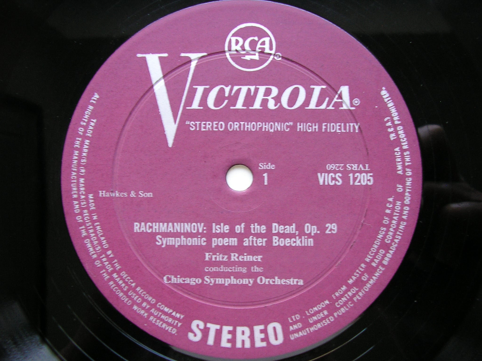 RACHMANINOV: ISLE OF THE DEAD / LISZT: TODTENTANZ / MEPHISTO WALTZ     JANIS / CHICAGO SYMPHONY / REINER     VICS 1205
