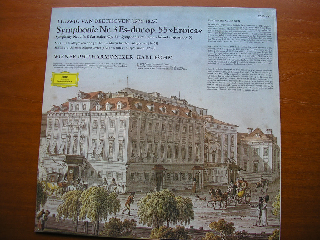 BEETHOVEN: SYMPHONY No. 3 'Eroica'      BOHM / VIENNA PHILHARMONIC     2530 437