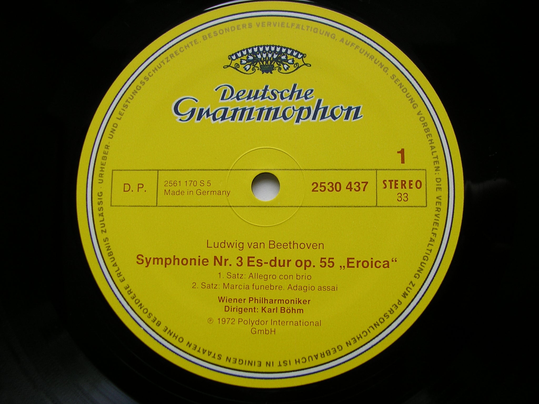 BEETHOVEN: SYMPHONY No. 3 'Eroica'      BOHM / VIENNA PHILHARMONIC     2530 437