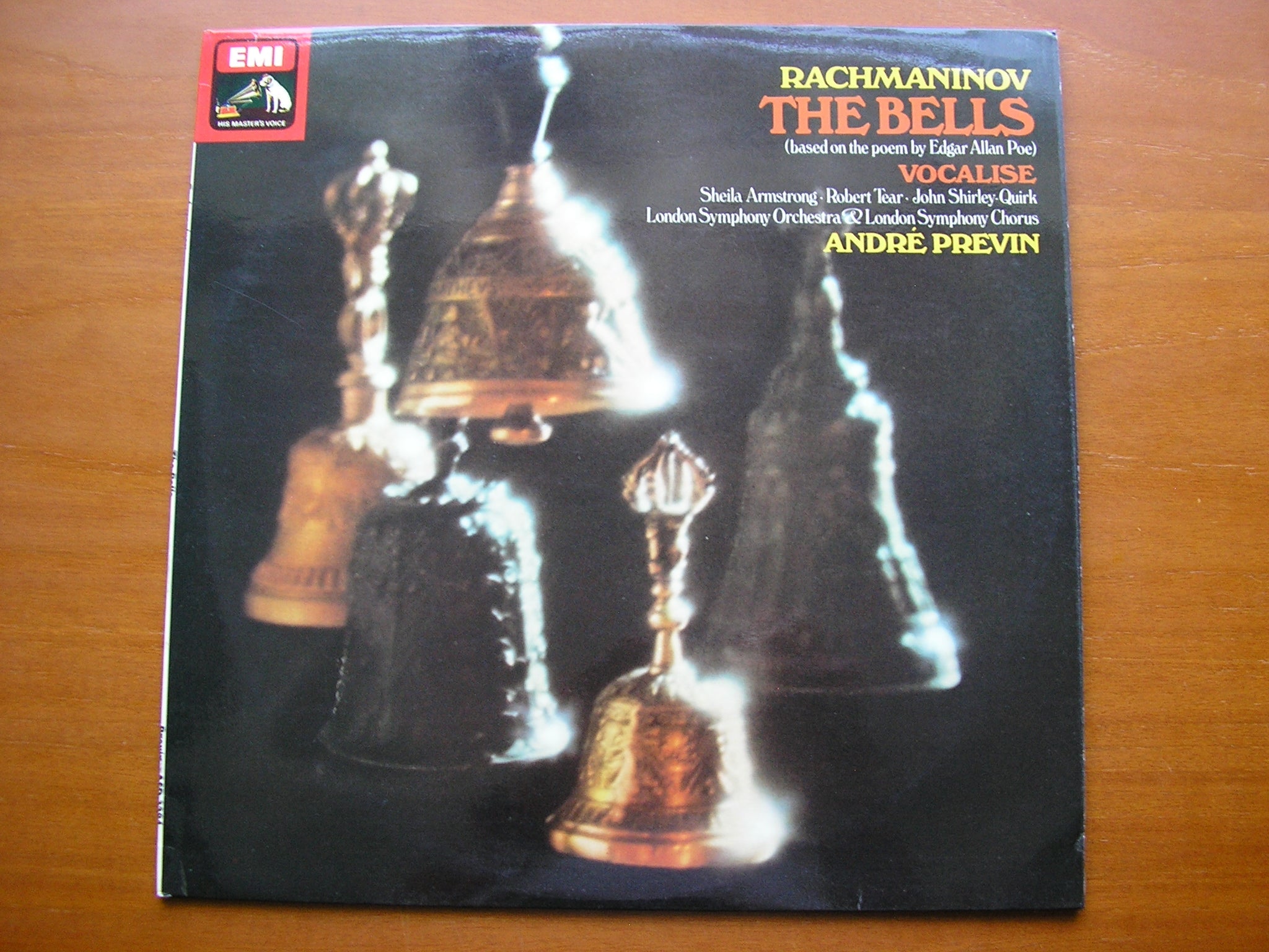 RACHMANINOV: THE BELLS / VOCALISE       SOLOISTS / LONDON SYMPHONY / PREVIN      ASD 3284