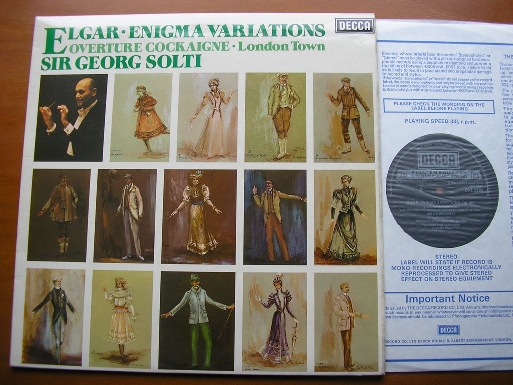 SXL 6795 ELGAR: ENIGMA VARIATIONS / OVERTURE COCKAIGNE SOLTI / LONDON PHILHARMONIC