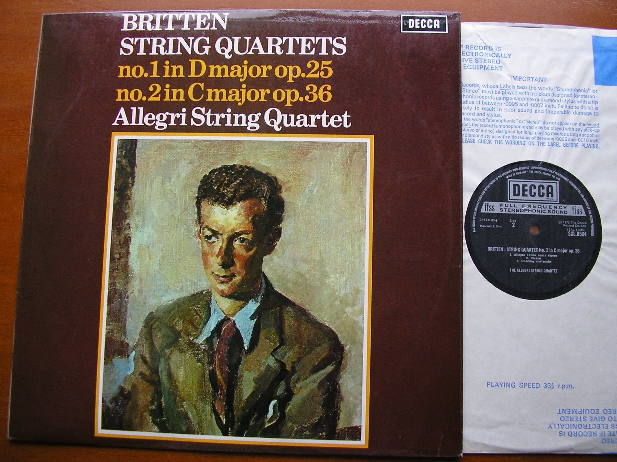 SXL 6564 BRITTEN: STRING QUARTETS Nos. 1 & 2 ALLEGRI STRING QUARTET