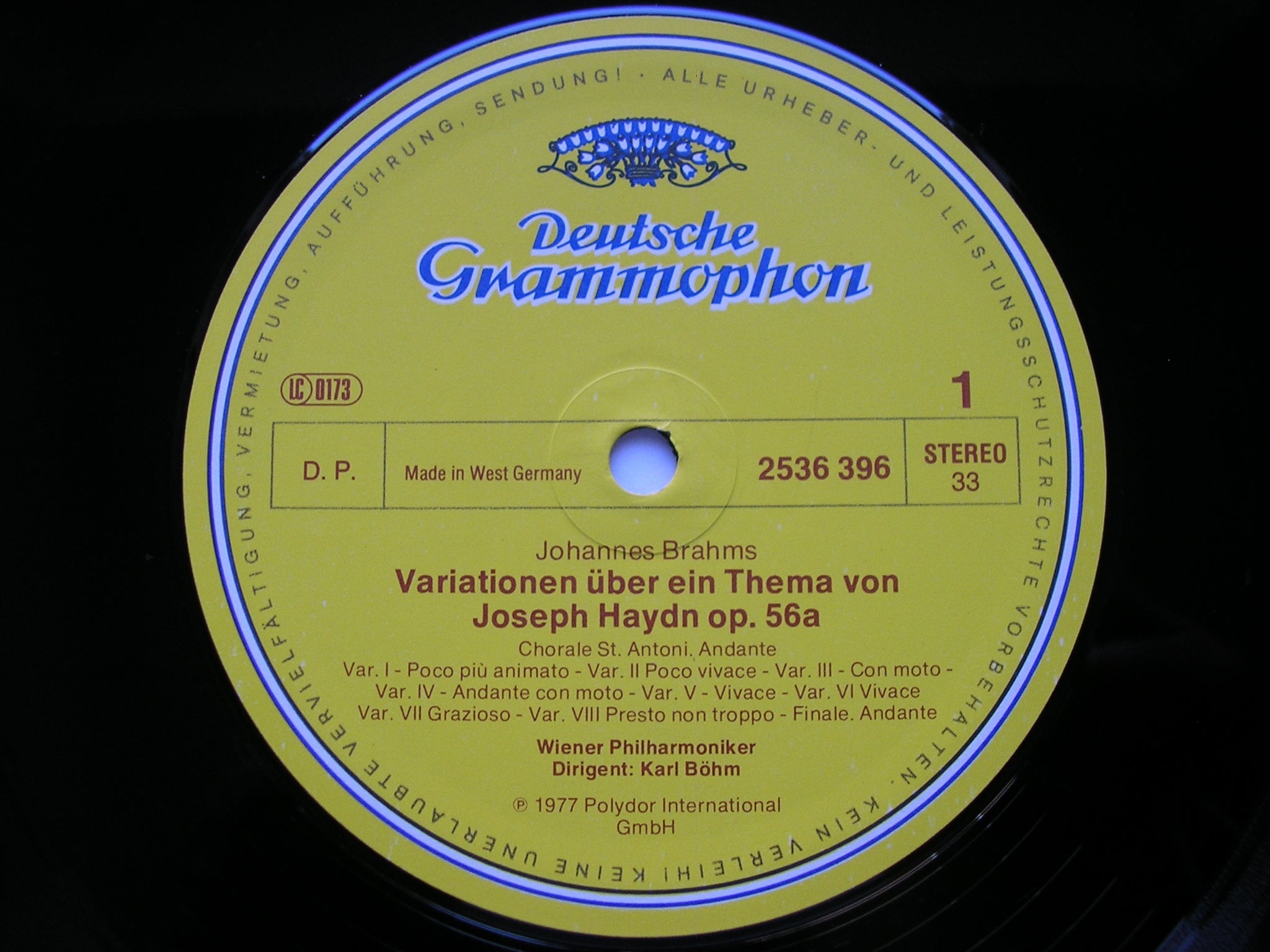 BRAHMS: HAYDN VARIATIONS / TRAGIC OVERTURE / ALTO RHAPSODY      LUDWIG / VIENNA PHILHARMONIC / BOHM     2536 396
