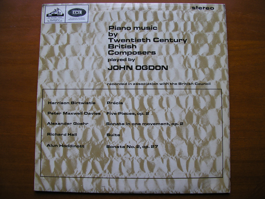 PIANO MUSIC BY 20th CENTURY BRITISH COMPOSERS        JOHN OGDON        ASD 645