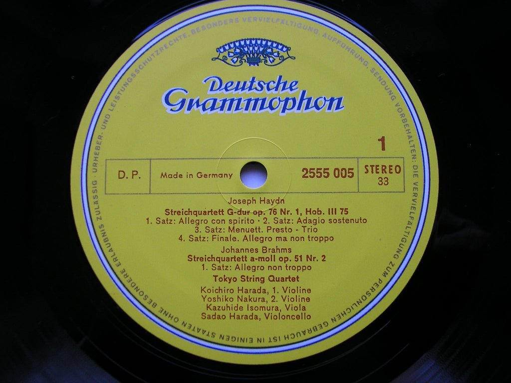 BRAHMS: STRING QUARTET Op.51 No. 2 / HAYDN: STRING QUARTET Op. 76 No. 1      THE TOKYO QUARTET      2555 005