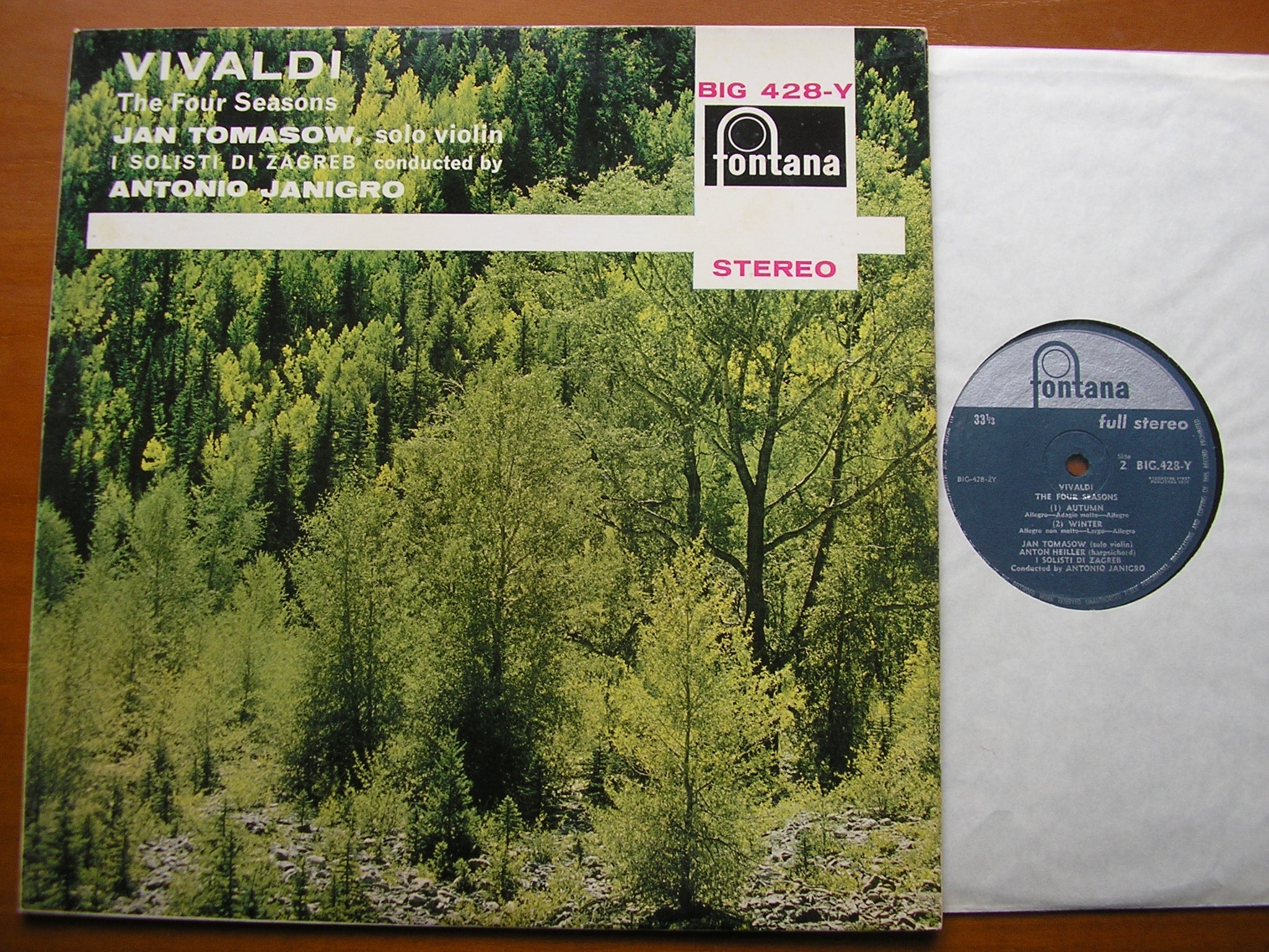 VIVALDI: THE FOUR SEASONS     TOMASOW / I SOLOISTI DI ZAGREB / JANIGRO    BIG 428