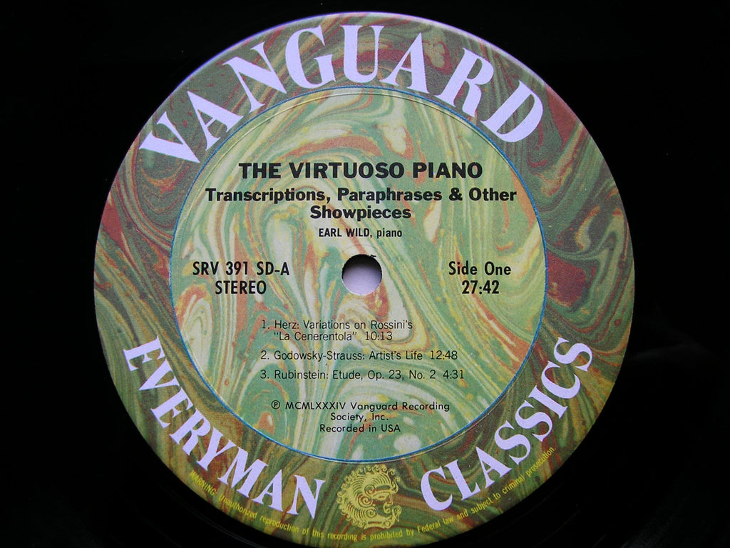 THE VIRTUOSO PIANO: HERZ / THALBERG /RUBINSTEIN / GODOWSKY / HUMMEL        EARL WILD     SRV 391