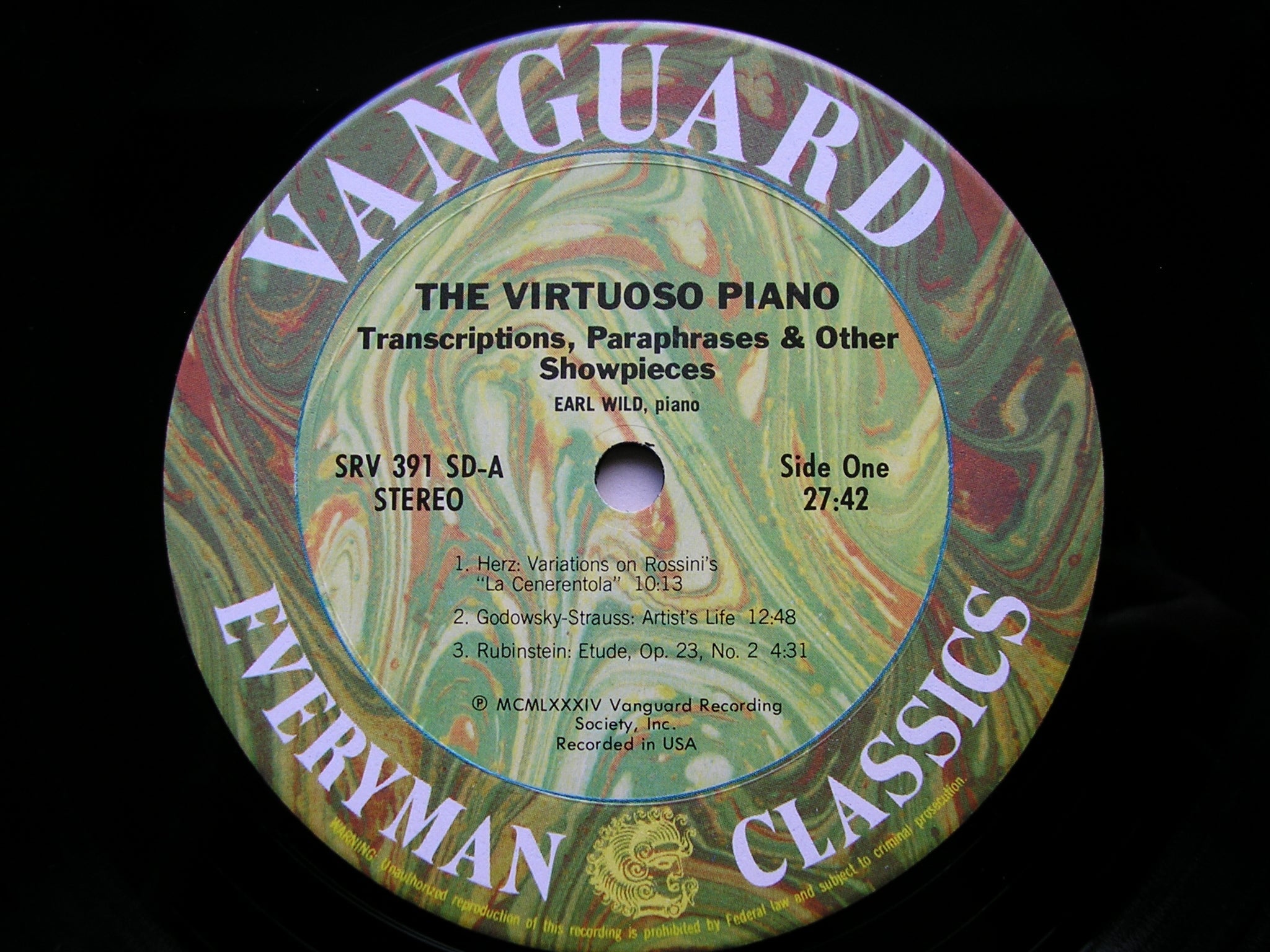 THE VIRTUOSO PIANO: HERZ / THALBERG /RUBINSTEIN / GODOWSKY / HUMMEL        EARL WILD     SRV 391