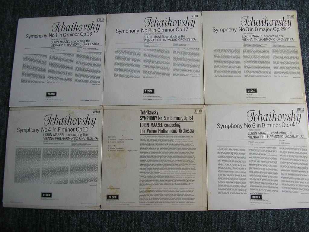 SXL 6085 / 6157 / 6159 / 6162 / 6163 / 6164 TCHAIKOVSKY: SIX SYMPHONIES MAAZEL / VIENNA PHILHARMONIC ORCHESTRA